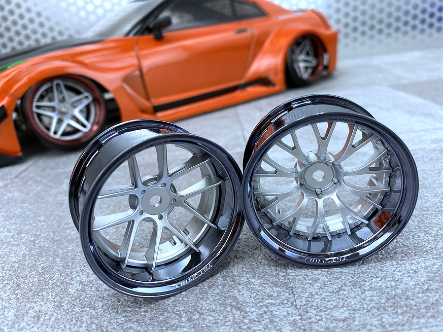 Team-Tetsujin Super RIM Chrome Black and Daisy Silver (2pcs)